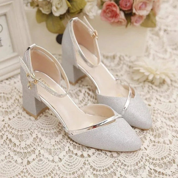 Drune | Elegante Blockabsatzschuhe für Frauen Knöchelriemen