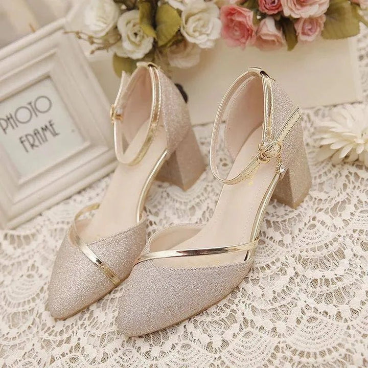 Drune | Elegante Blockabsatzschuhe für Frauen Knöchelriemen