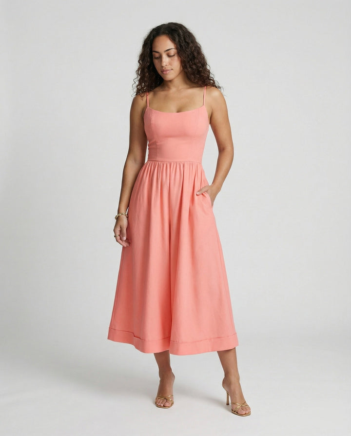 Drune | Elegantes Ärmelloses Midikleid für Damen