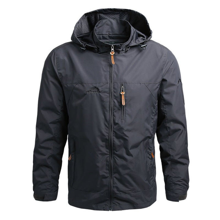 Drune | Outdoor-Jacke - Regulär Fit - Wasserabweisend - Verstellbare Kapuze - Reißverschluss-Taschen