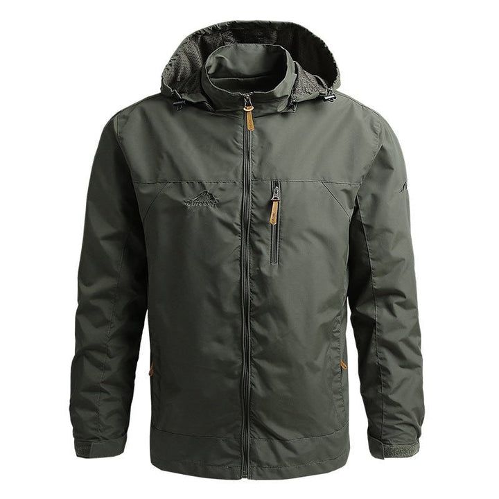 Drune | Outdoor-Jacke - Regulär Fit - Wasserabweisend - Verstellbare Kapuze - Reißverschluss-Taschen