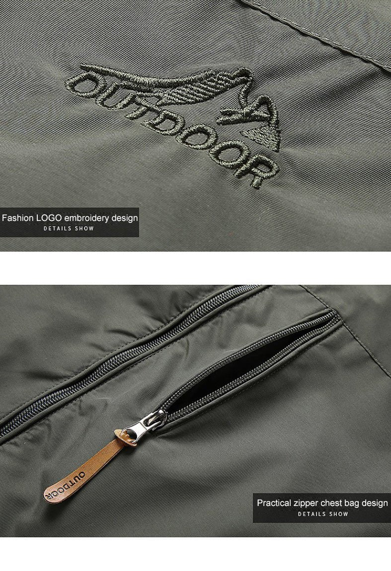 Drune | Outdoor-Jacke - Regulär Fit - Wasserabweisend - Verstellbare Kapuze - Reißverschluss-Taschen