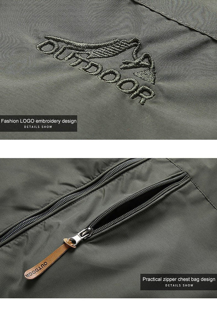 Drune | Outdoor-Jacke - Regulär Fit - Wasserabweisend - Verstellbare Kapuze - Reißverschluss-Taschen