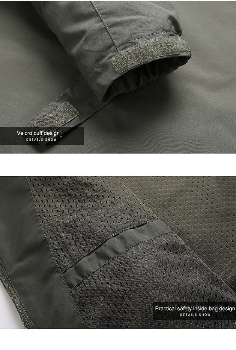 Drune | Outdoor-Jacke - Regulär Fit - Wasserabweisend - Verstellbare Kapuze - Reißverschluss-Taschen