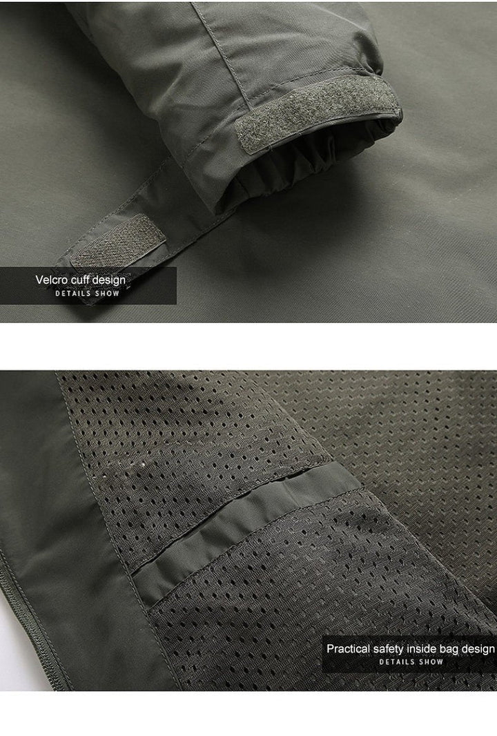 Drune | Outdoor-Jacke - Regulär Fit - Wasserabweisend - Verstellbare Kapuze - Reißverschluss-Taschen
