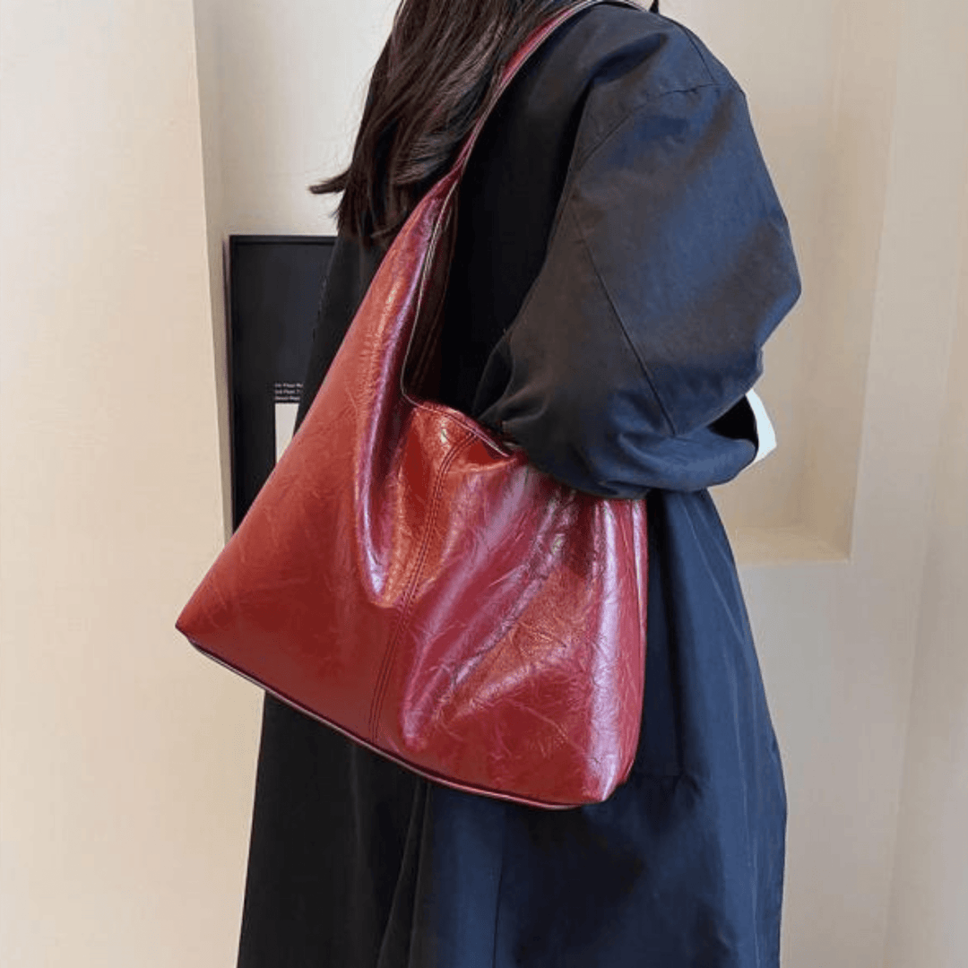 Drune | Elegante Leder Schultertasche für Frauen