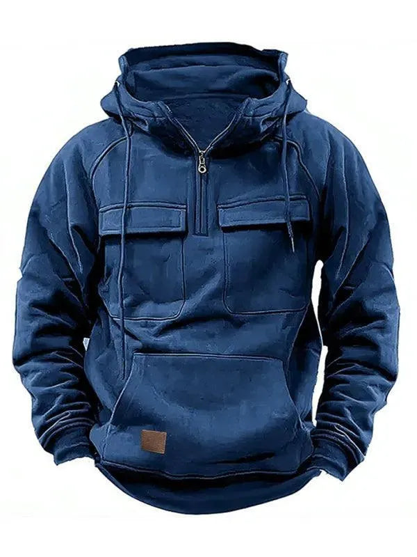 Drune | Mehrfach-Taschen Kapuzen Herren Winterjacke