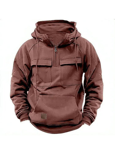 Drune | Mehrfach-Taschen Kapuzen Herren Winterjacke