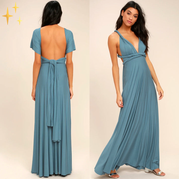 Damen Multiway Wickelkleid mit 50+ Tragevarianten & Elastischem Stoff | Drune