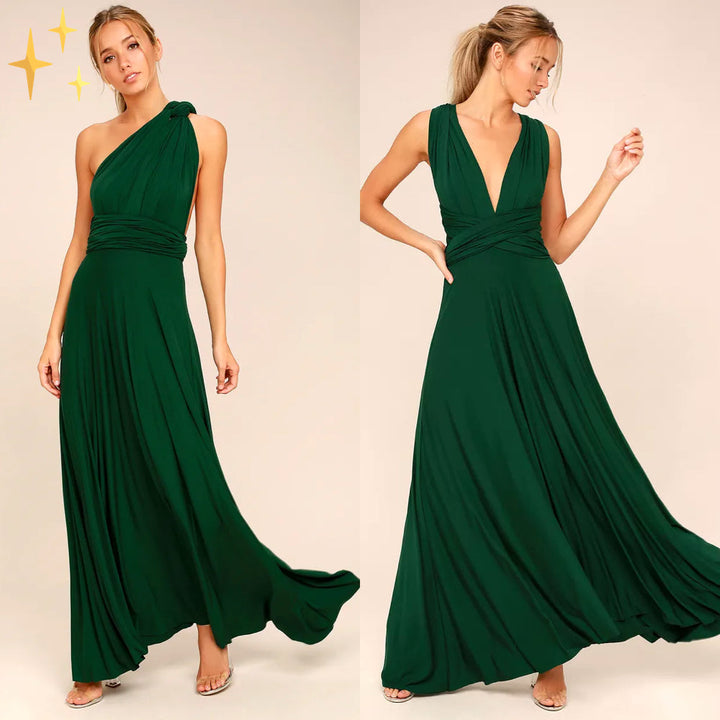 Damen Multiway Wickelkleid mit 50+ Tragevarianten & Elastischem Stoff | Drune