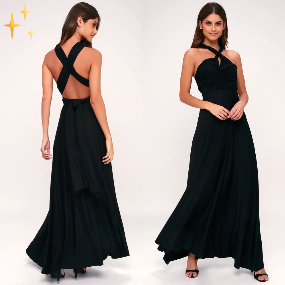 Damen Multiway Wickelkleid mit 50+ Tragevarianten & Elastischem Stoff | Drune