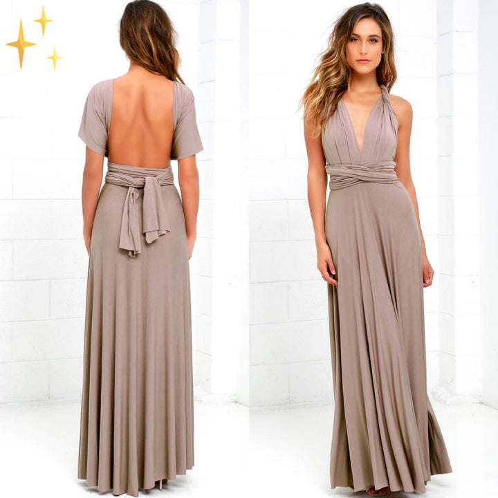 Damen Multiway Wickelkleid mit 50+ Tragevarianten & Elastischem Stoff | Drune