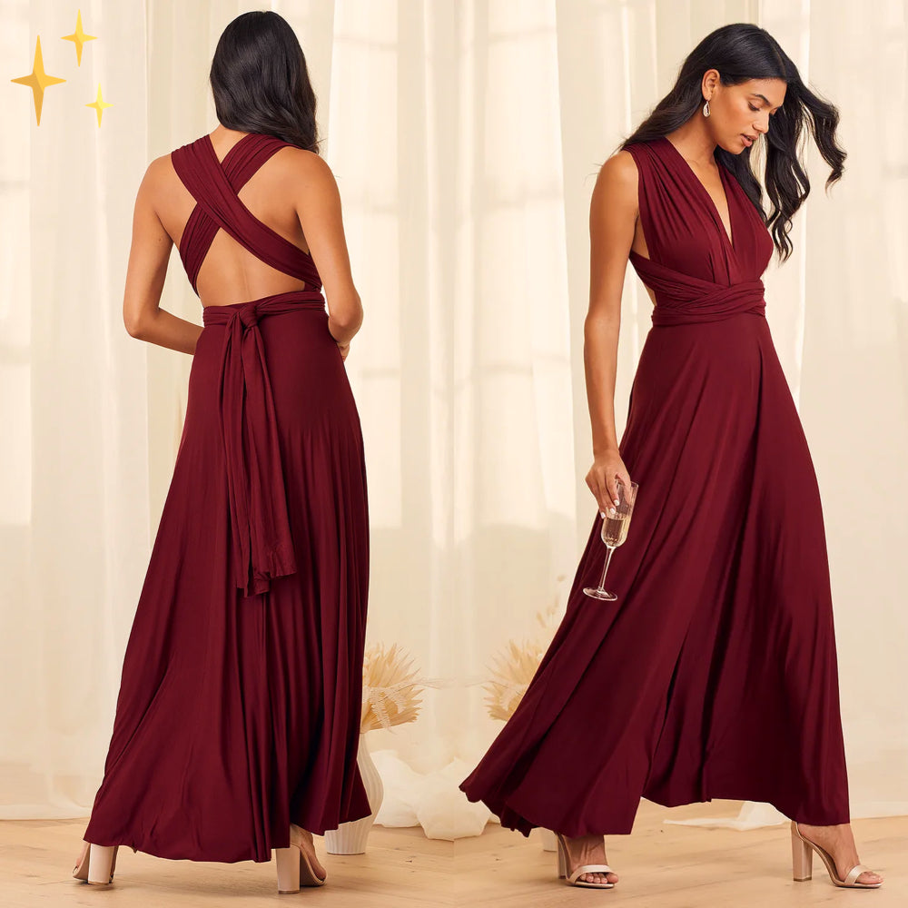 Damen Multiway Wickelkleid mit 50+ Tragevarianten & Elastischem Stoff | Drune