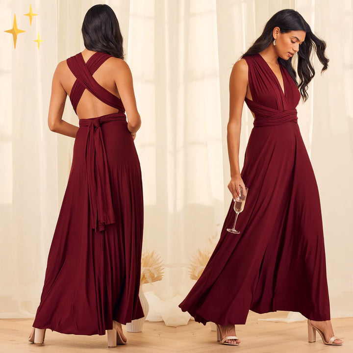 Damen Multiway Wickelkleid mit 50+ Tragevarianten & Elastischem Stoff | Drune