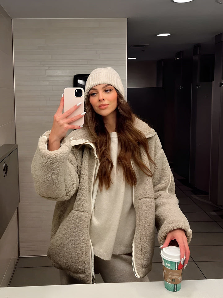 Drune | Douillet Teddyjacke Crème für eleganten Komfort