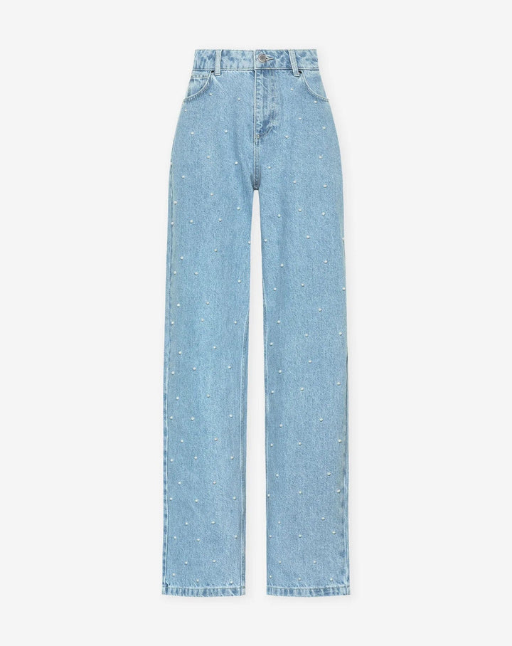 Drune | Denim Sparkle Hose mit Glitzer
