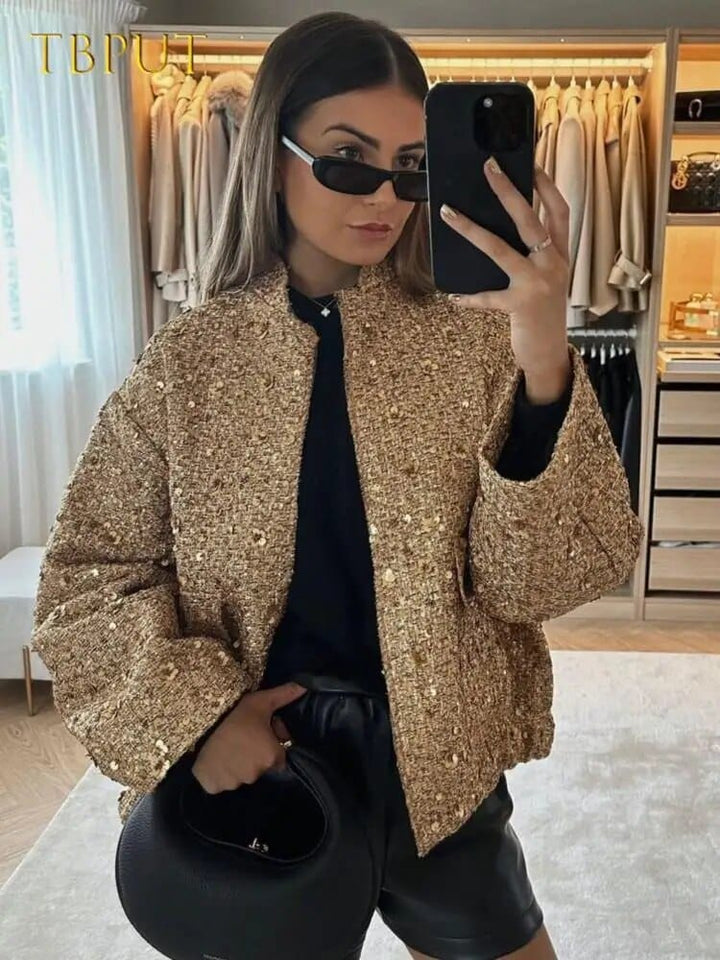 Drune | Glitzer Bomberjacke