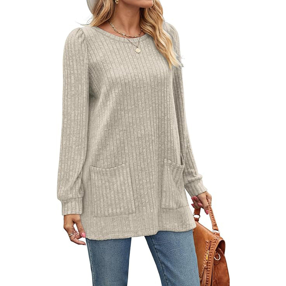 Drune |  Herbst und Winter neue halblange Pullover Kleid Frau