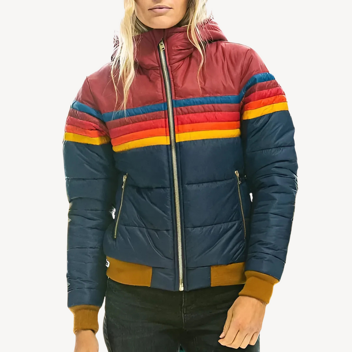Drune | Damen Pufferjacke mit Streifen