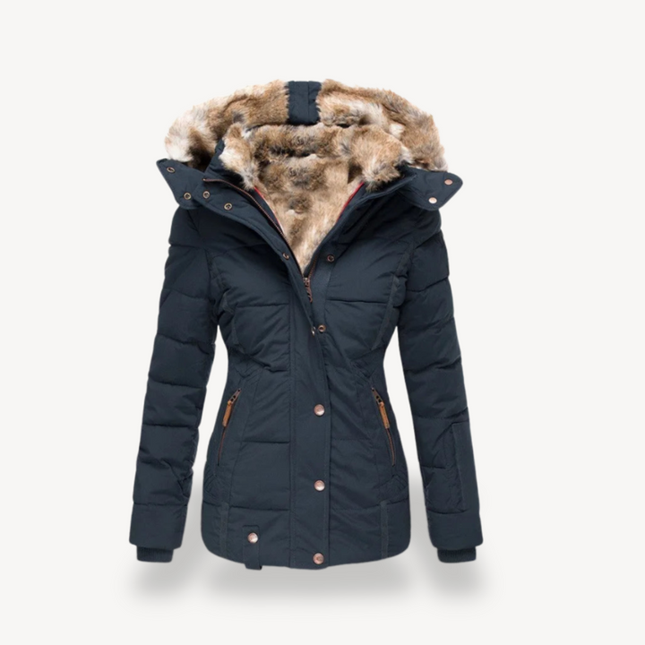 Drune | Damen Kunstfellgefütterte Pufferjacke
