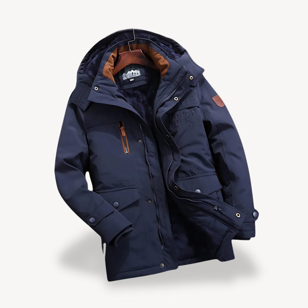 Drune | Winter Parka Jacke mit Fleece-Futter