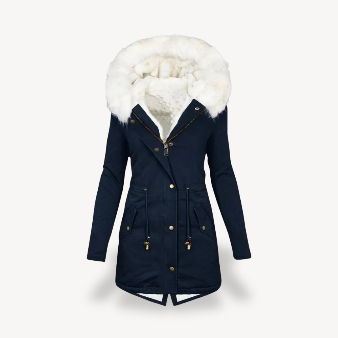 Drune | Damen Kunstpelz Kapuzen Parka Jacke
