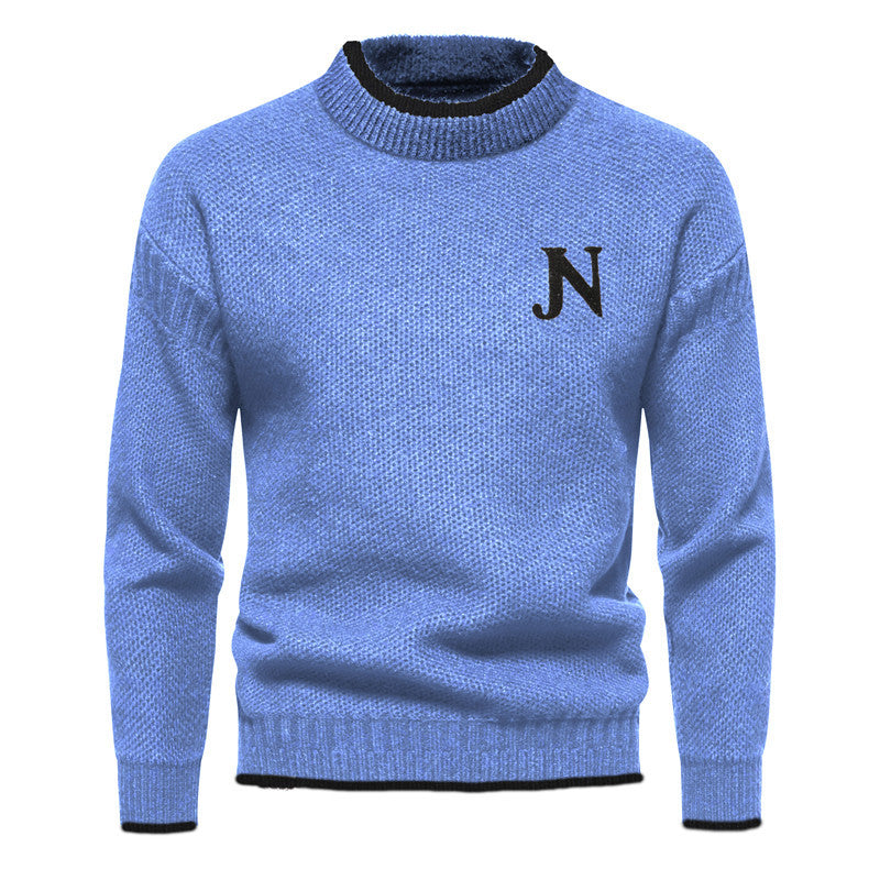 Drune | Klassische Weiße Strickjacke mit Buchstabendetail Baumwollmischung Zeitlos und Elegant
