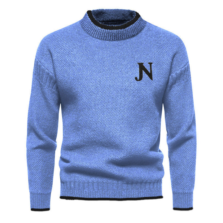 Drune | Klassische Weiße Strickjacke mit Buchstabendetail Baumwollmischung Zeitlos und Elegant