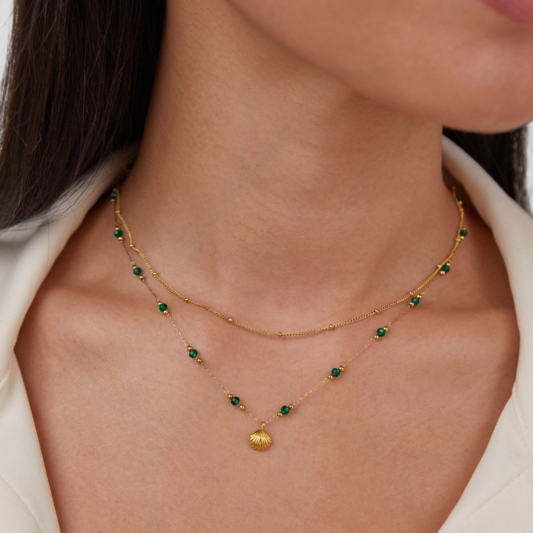 Drune | Vergoldete Halskette mit Lagenlook Für Frauen