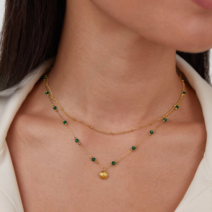 Drune | Vergoldete Halskette mit Lagenlook Für Frauen
