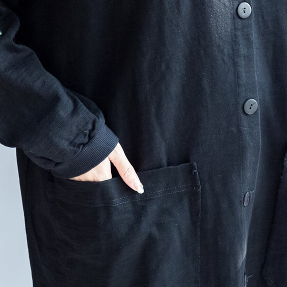 Drune | Oversize-Patchwork grüne Drucke Baumwolle Outwear Taschen 2025 lässige Mäntel