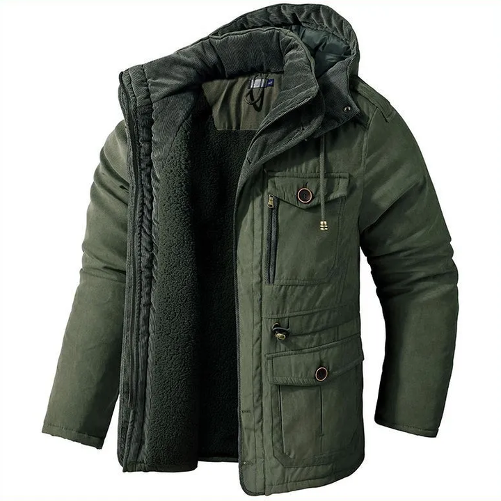 Drune | Herren Winterjacke Mit Verstellbarem Kordelzug In Der Taille