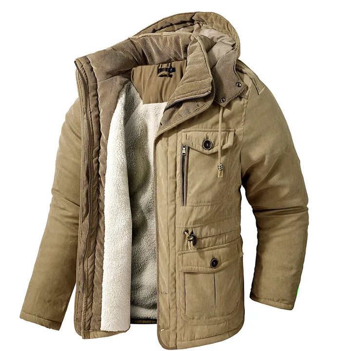 Drune | Herren Winterjacke Mit Verstellbarem Kordelzug In Der Taille