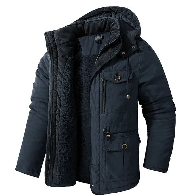 Drune | Herren Winterjacke Mit Verstellbarem Kordelzug In Der Taille