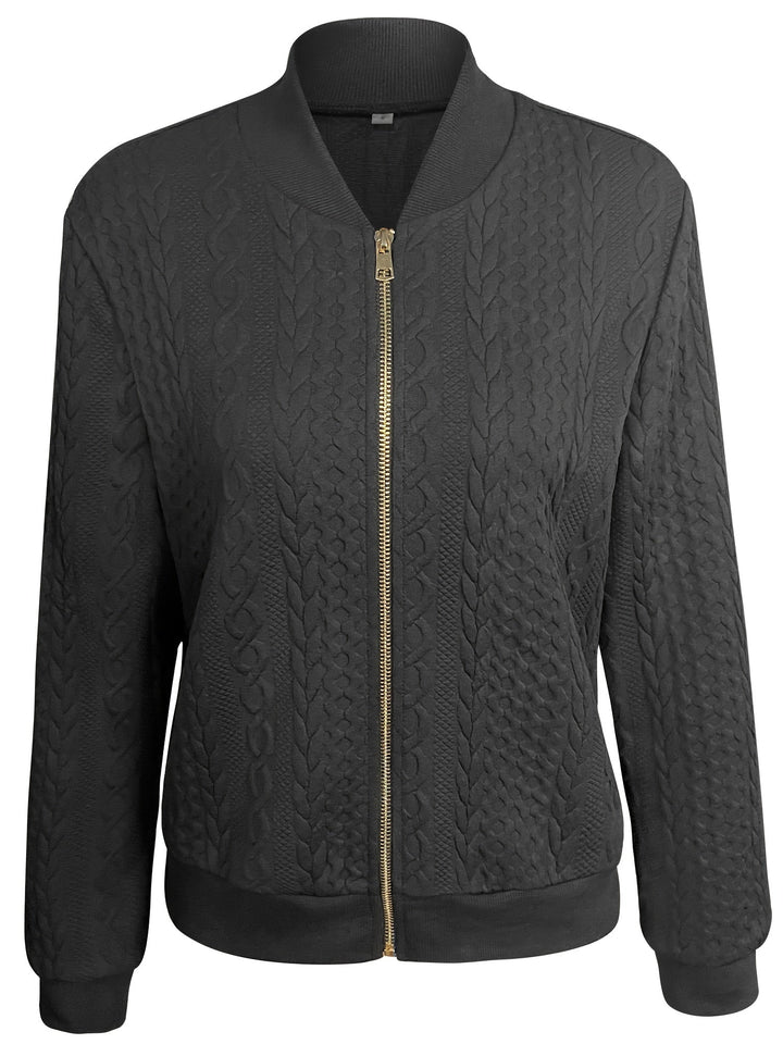 Drune | Legere Bomberjacke mit Textur und Reißverschluss