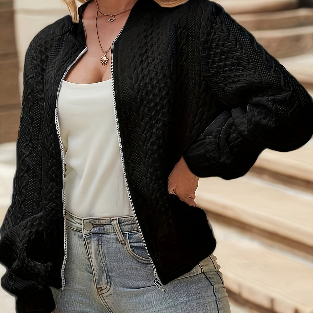 Drune | Texturierte Bomberjacke