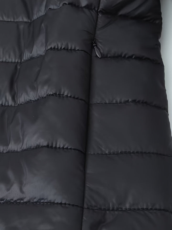 Drune | Warme Puffy-Jacke mit Reißverschluss und Kunstpelzfutter