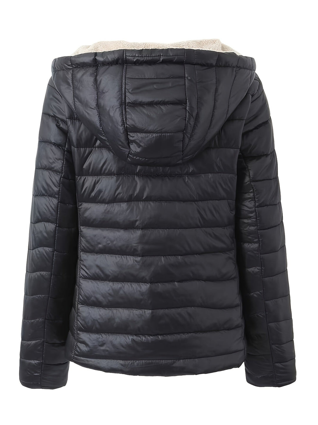 Drune | Warme Puffy-Jacke mit Reißverschluss und Kunstpelzfutter