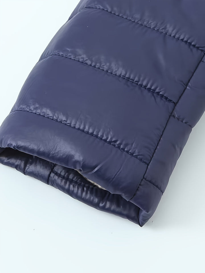 Drune | Warme Puffy-Jacke mit Reißverschluss und Kunstpelzfutter