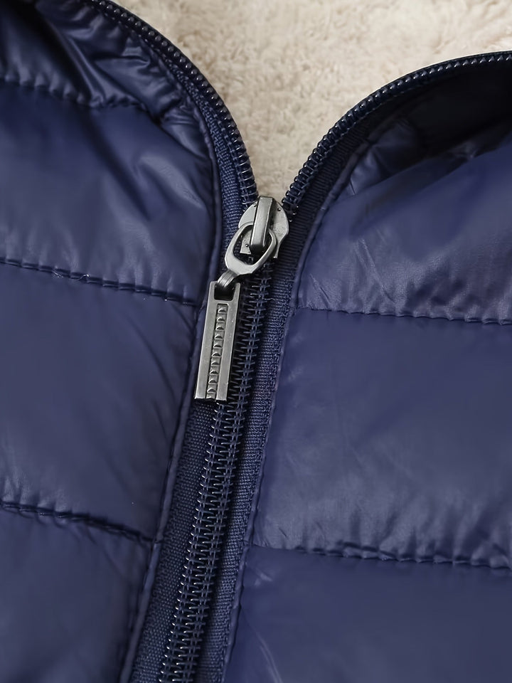 Drune | Warme Puffy-Jacke mit Reißverschluss und Kunstpelzfutter