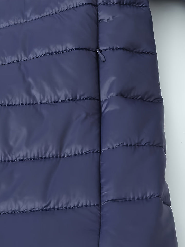 Drune | Warme Puffy-Jacke mit Reißverschluss und Kunstpelzfutter