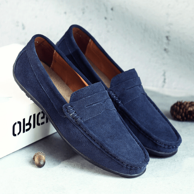 Drune | Slipper Herren Klassische Loafer Herren Luxuriöse Verarbeitung Hochwertiges Wildleder