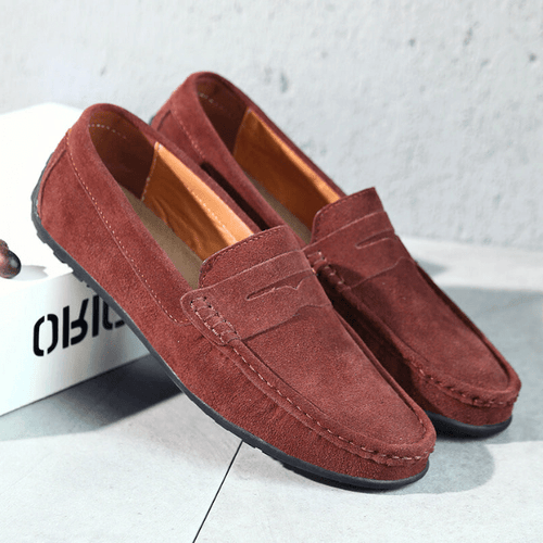 Drune | Slipper Herren Klassische Loafer Herren Luxuriöse Verarbeitung Hochwertiges Wildleder