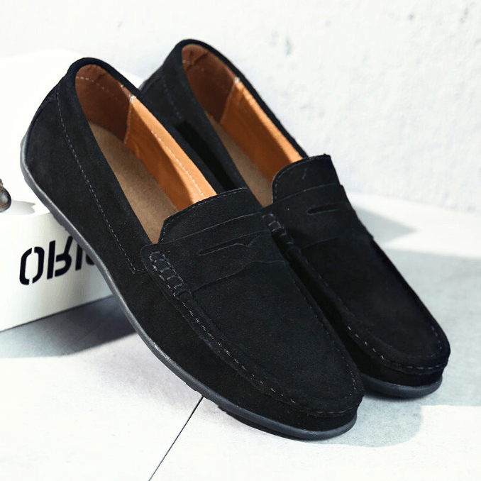 Drune | Slipper Herren Klassische Loafer Herren Luxuriöse Verarbeitung Hochwertiges Wildleder