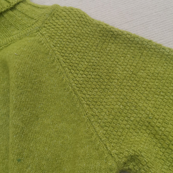 Drune | Übergroßer Strickrollkragenpullover in Grasgrün