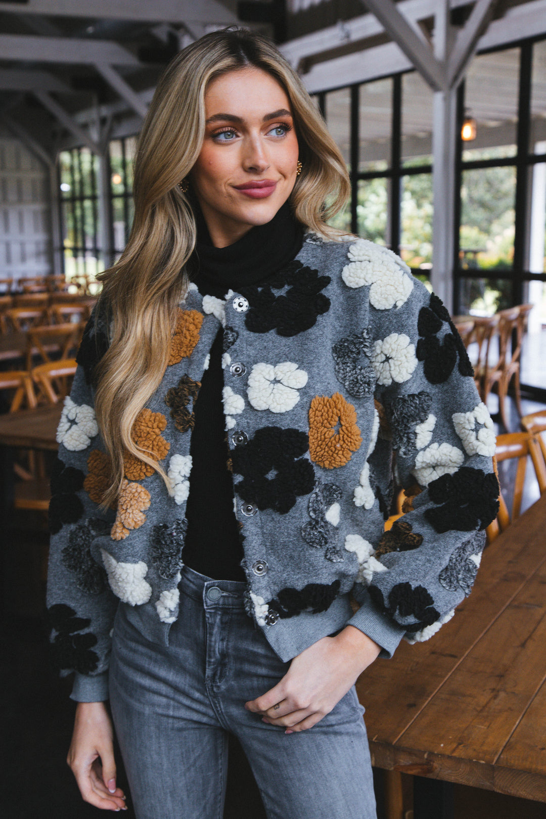 Drune | Gefrorene Blume Sherpa Jacke