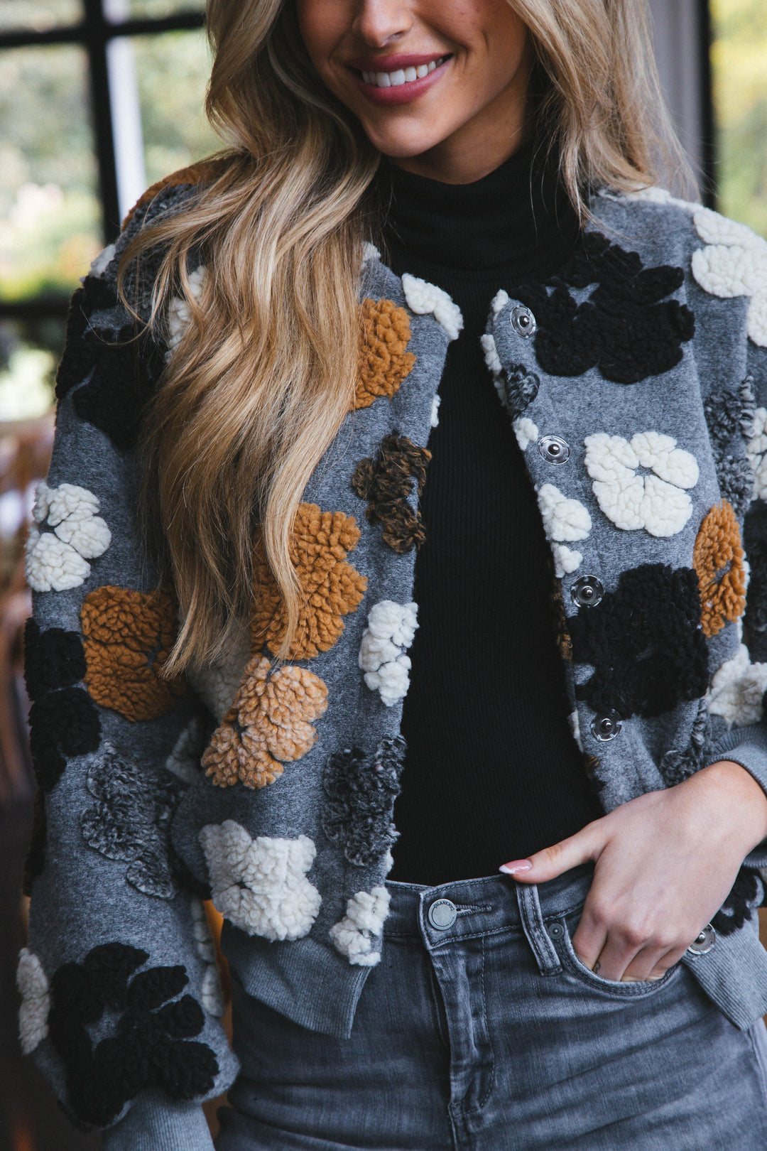 Drune | Gefrorene Blume Sherpa Jacke