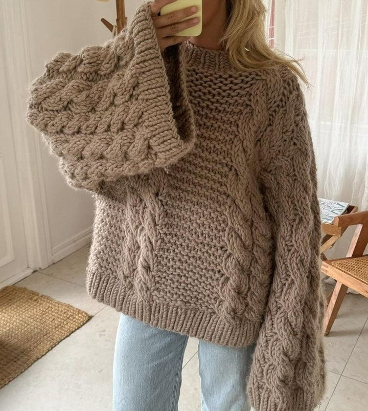 Drune | Grober Zopfmusterpullover