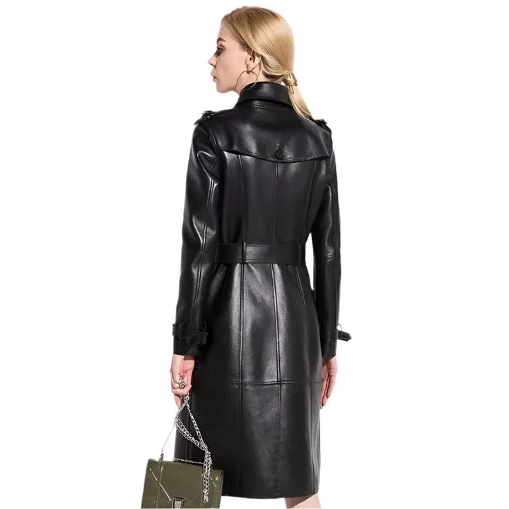 Drune | NYC Leder Trenchcoat für Damen