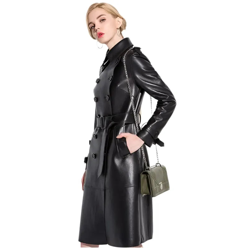 Drune | NYC Leder Trenchcoat für Damen